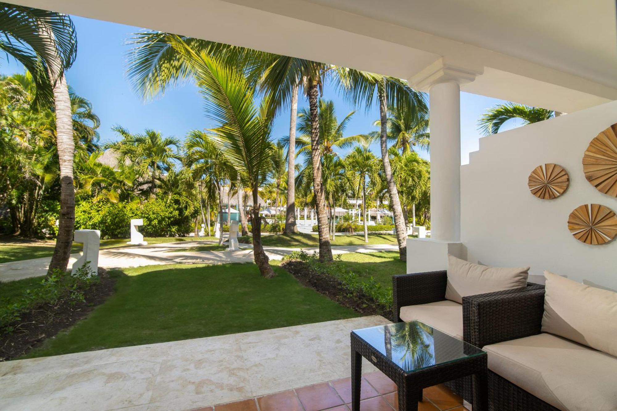 Melia Caribe Beach Resort Punta Cana Exterior foto View from a suite at the Grand Palladium Hotel